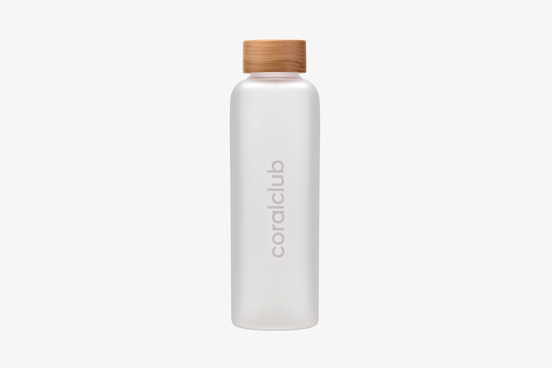 Hydrate the World glass bottle with wooden lid